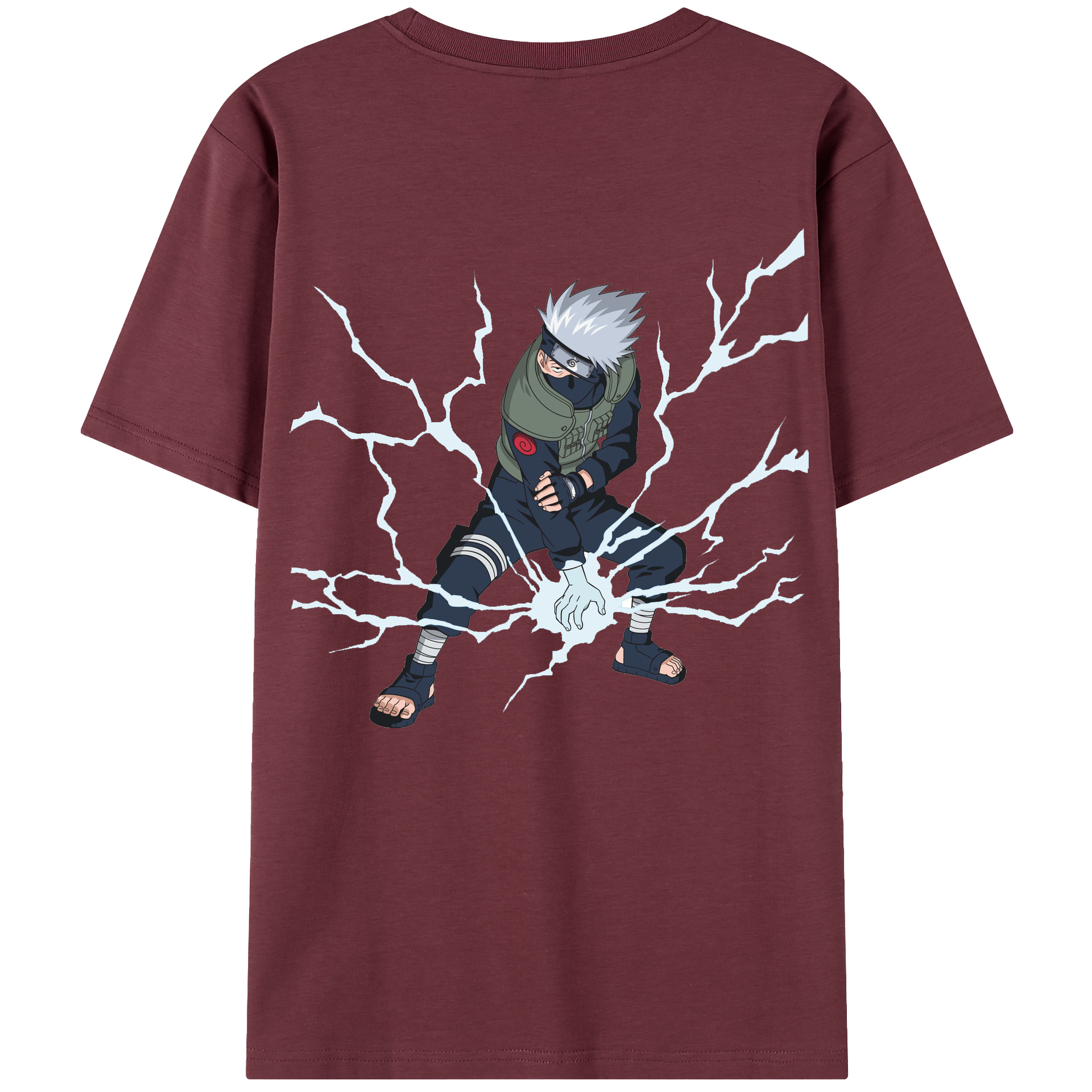 （画像用） NARUTO -ナルト- はたけ カカシ Hatake Kakashi 綿100％半袖Tシャツ（背面プリント）